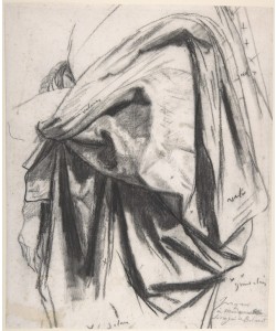 JEAN-AUGUSTE-DOMINIQUE INGRES, Study for the Drapery of Molière in the "Apotheosis of Homer"