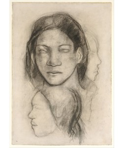 Paul Gauguin, Tahitian Faces (Frontal View and Profiles)