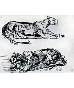 Eugene Delacroix, Studies of Panthers, 1913