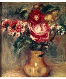 Pierre-Auguste Renoir, Roses dans un vase ocre