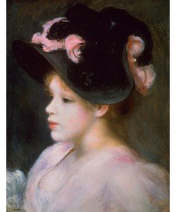 Pierre-Auguste Renoir, Jeune fille au chapeau rose et noir