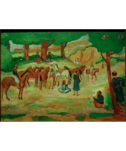 August Macke, Lagernde orientalische Reiter (nach Constantin Guys)