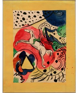 Wassily Kandinsky, Entwurf für den Umschlag des Almanachs 'Der Blaue Reiter'