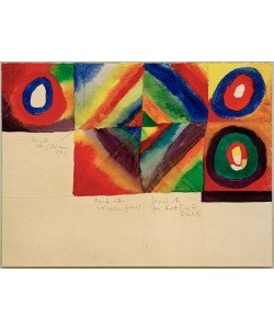 Wassily Kandinsky, Farbstudien, (mit Angaben zur Maltechnik)