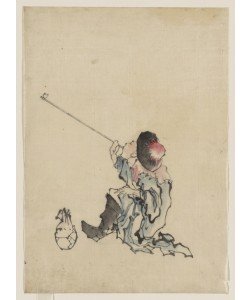 Katsushika Hokusai, Person with a pipe
