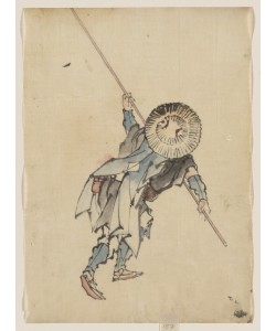 Katsushika Hokusai, Person with a stick