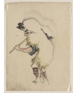 Katsushika Hokusai, Person with fur