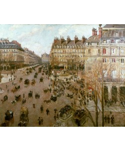 Camille Pissarro, Die Place du Théâtre-Français und die Avenue de l'Opéra, Winter, Sonnenschein