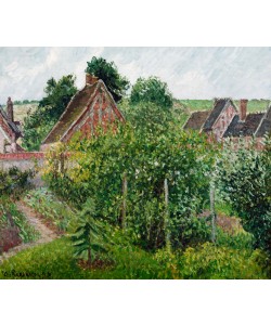 Camille Pissarro, Gartenecke in Éragny, Regenwetter