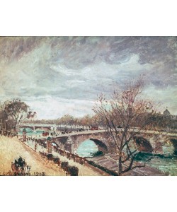 Camille Pissarro, Der Pont-Royal, Nachmittag, bedeckter Himmel, 4. Serie