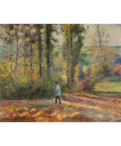 Camille Pissarro, Landschaft bei Pontoise mit einem Jäger