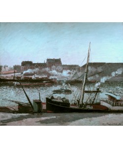 Camille Pissarro, Quai de la Bourse, Rouen, Nachmittag