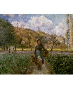 Camille Pissarro, Bäuerin und Kind in den Feldern, Auvers-sur-Oise