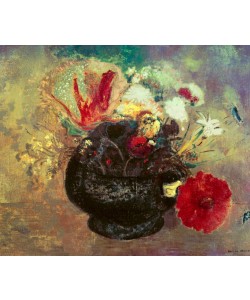 Odilon Redon, Pfingstrosen, Flieder und Blattwerk