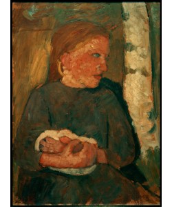 Paula Modersohn-Becker, Mädchen mit Kaninchen im Arm