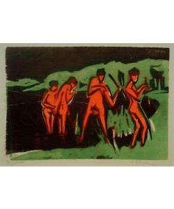 Ernst Ludwig Kirchner, Mit Schilf werfende Badende