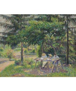 Camille Pissaro, Children seated in the garden at Eragny