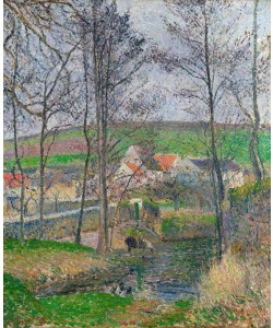 Camille Pissaro, The banks of the Viosne at Osny in grey weather, 1883
