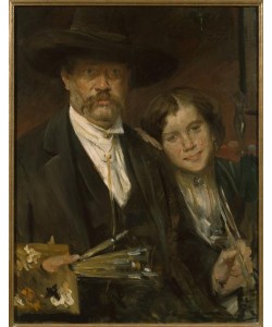 Lovis Corinth, Selbstbildnis mit Modell