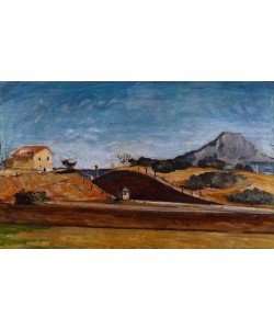 Paul Cézanne, La tranchée ave la montagne Sainte– Victoire