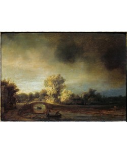 Rembrandt Harmenszoon van Rijn, Landschaft mit Steinbrücke