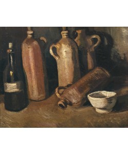 Vincent van Gogh, Stillleben mit vier Krügen, Flasche und weißer Schale