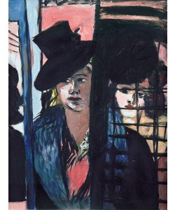Max Beckmann, Zwei Frauen (in Glastür)