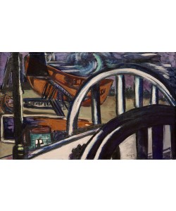 Max Beckmann, Schiffswerft. Eiserne Brücke