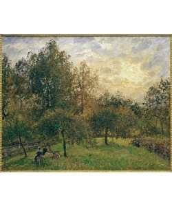 Camille Pissarro, Apfelbäume und Pappeln bei Sonnenuntergang