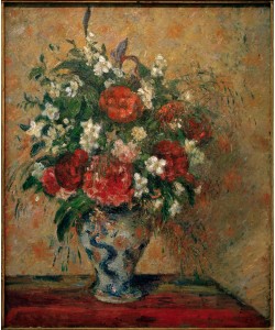 Camille Pissarro, Blumenstrauß: Pfingstrosen und Pfeifenstrauch