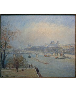 Camille Pissarro, Blick vom Pont-Neuf auf die Seine und den Louvre