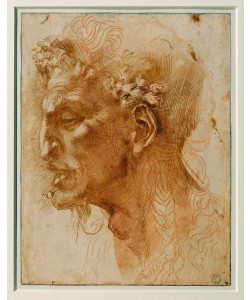 MICHELANGELO BUONARROTI, Head of a faun