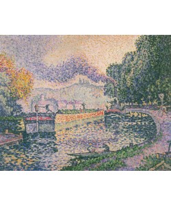Paul Signac, The Tugboat, Canal in Samois.