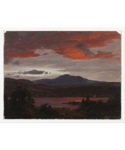 Frederic Edwin Church, Turner Pond mit Pomola Peak und Baxter Peak, Maine