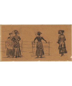 William Glackens, Frauenstudien am Parkgeländer