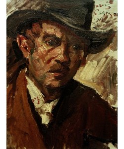 Lovis Corinth, Selbstbildnis mit schwarzem Hut