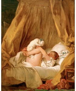 Jean-Honoré Fragonard, Mädchen mit Hund