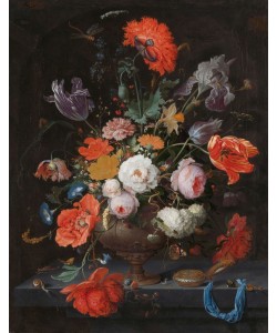 Jan Davidsz.de Heem, Still Life with Flowers and a Watch