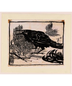 Jan Mankes, Schreiende Krähe, nach links