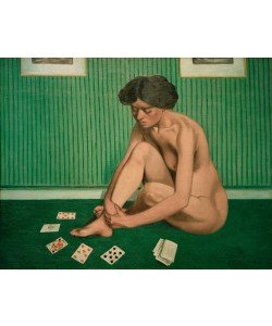 Felix Vallotton, Femme faisant une réussite, chambre verte