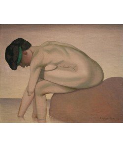 Felix Vallotton, Baigneuse assise de profil sur un rocher