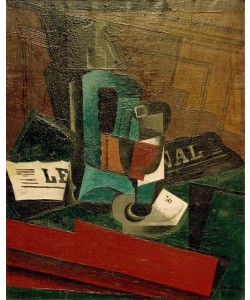 Juan Gris, Syphon, verre et journal