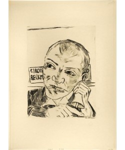 Max Beckmann, The Barker (Self-Portrait), plate one from Jahrmarkt