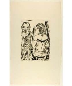 Max Beckmann, Dressing Room, plate two from Jahrmarkt