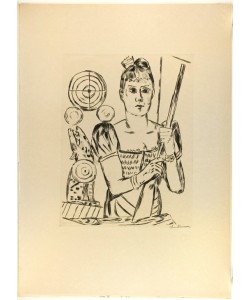 Max Beckmann, Shooting Gallery, plate four from Jahrmarkt