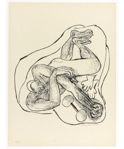 Max Beckmann, Sleeping Athlete, plate three from Day and Dream