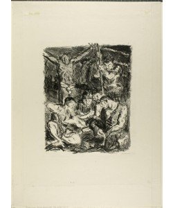 Max Beckmann, Throwing Dice Before the Cross, plate six from Sechs Lithographien zum Neuen Testament
