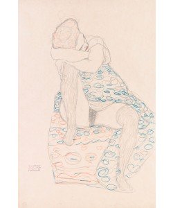 Gustav Klimt, Sitzende mit gerafftem Rock 