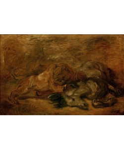 Eugene Delacroix, Lionne, dévorant un cheval