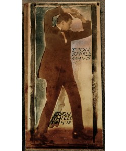 Egon Schiele, Egon Schiele mit erhobenen Armen